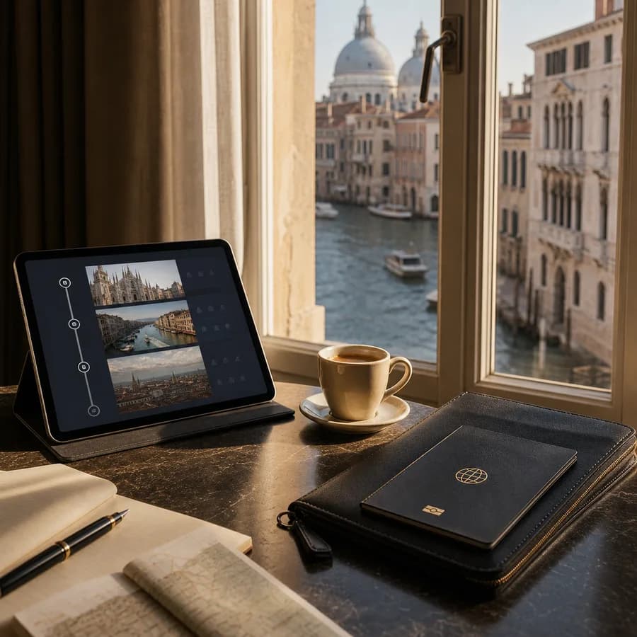 Italy travel illustration